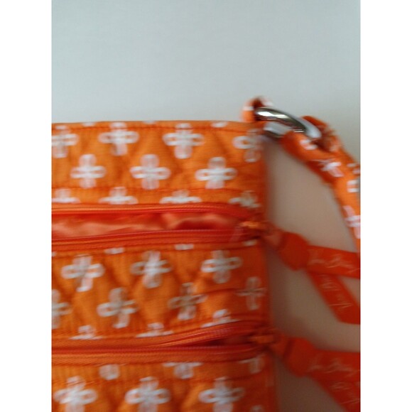 Vera Bradley University Of Tennessee Triple Zip Hipster Purse Orange/White Desig - Picture 7 of 16